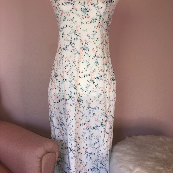 Satin Floral Maxi Dress - Picture 3 of 10